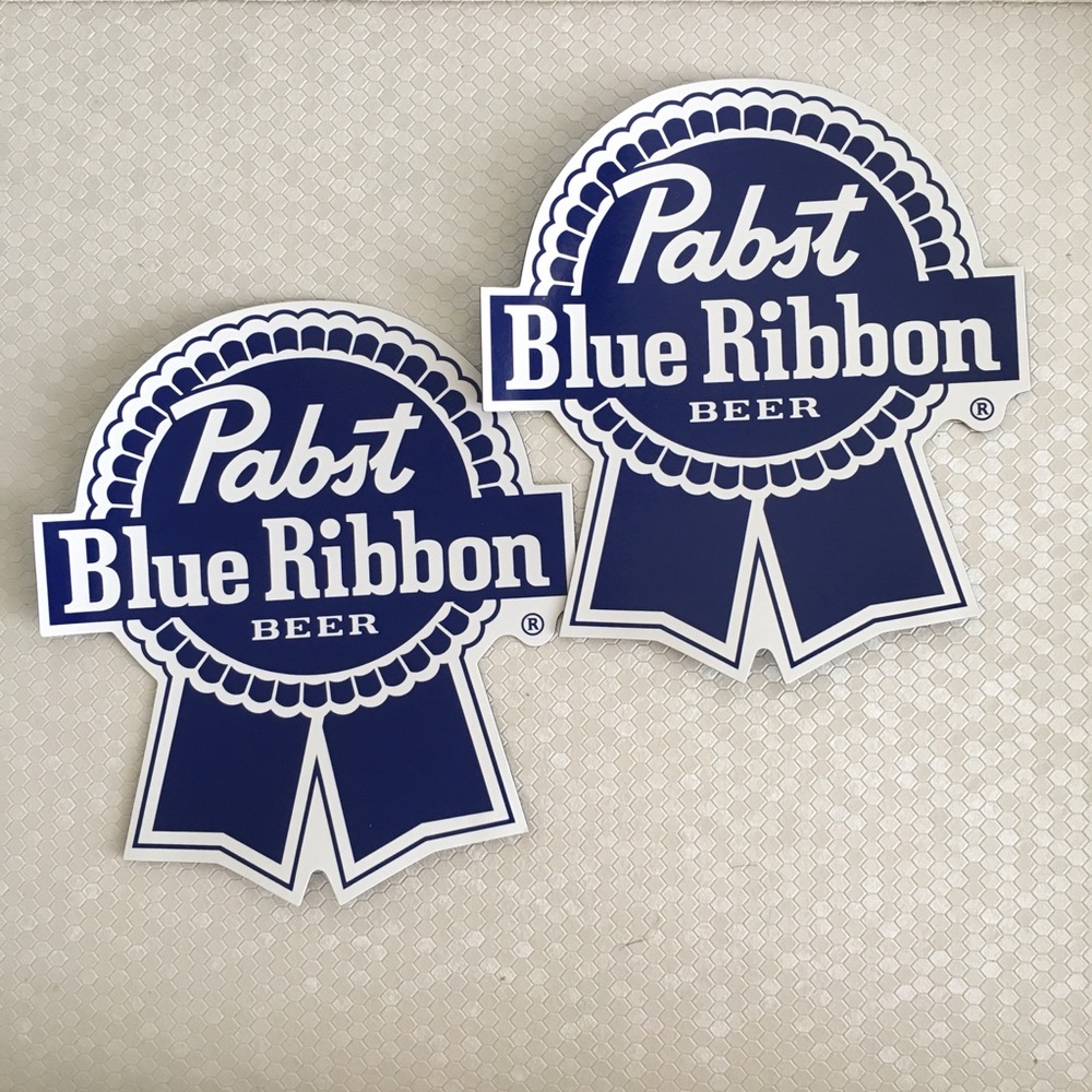 Pabst Blue Ribbon Beer Magnets set of 2